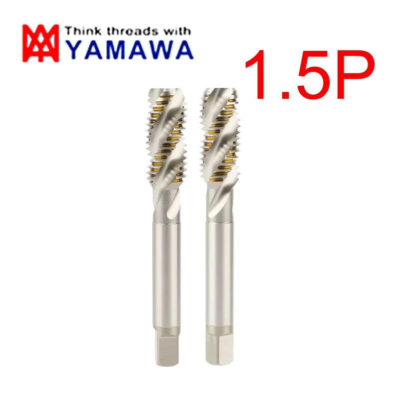 Janpan YAMAWA HSS-E Symbol F Type  1.5P Spiral Fluted Tap Tap TIN SP M2 M2.5 M2 M3 M4 M5 M6 M8 M10 M12 Machine Screw Thread Taps