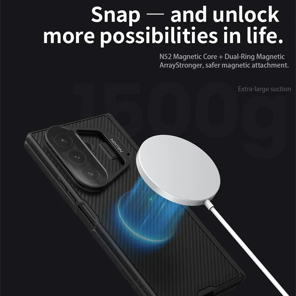 NILLKIN Etui MagSafe CamShield z magnetycznym uchwytem i osłoną aparatu do Samsung Galaxy Z Fold 7 — zdjęcie produktu 3