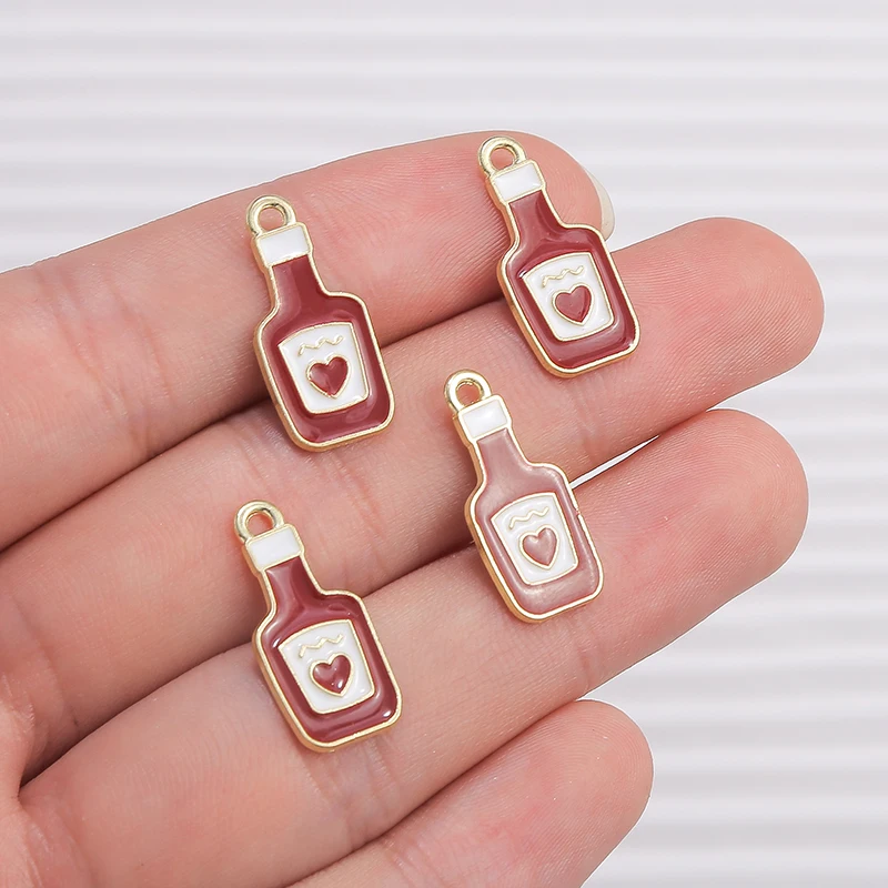 10 Stück Mix süße Sommergetränk Charms Emaille Eis Popsicle Charms Anhänger für Schmuckherstellung DIY Ohrringe Halskette Handwerk Geschenk – Detail 6