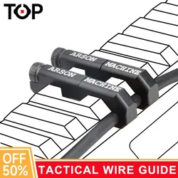 WDASN 2pcs/Set Tactical Picatinny Rail Cover Airsoft Wire Guide System Cable Management Rail Handguard Fixed Wire Guide Tail