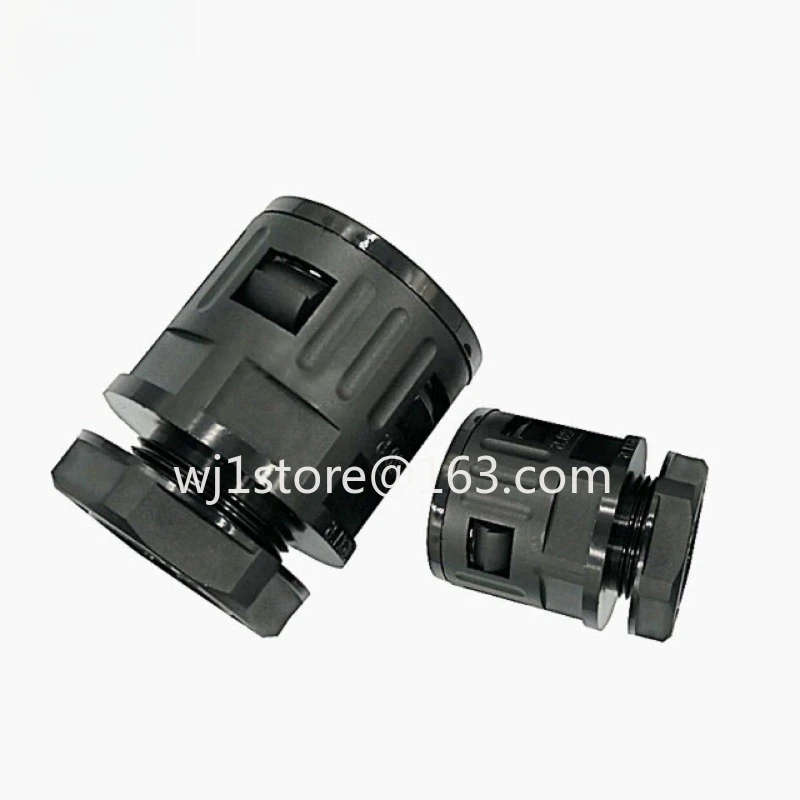 High-quality nylon bellows joint threading plastic waterproof lock, cable pipe fittings quick lock mother