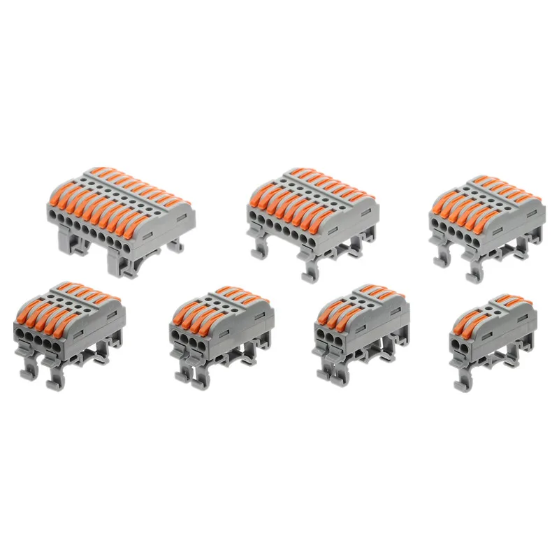 1pcs Quick Wire Connector 211 Fast Universal Compact Din Rail Electric Cable Conector Wiring Conductor terminal Block