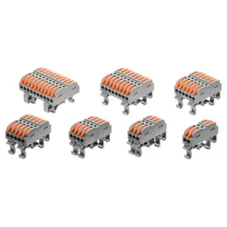 1 pz connettore a filo rapido 211 veloce universale compatto guida Din cavo elettrico Conector cablaggio morsettiera conduttore