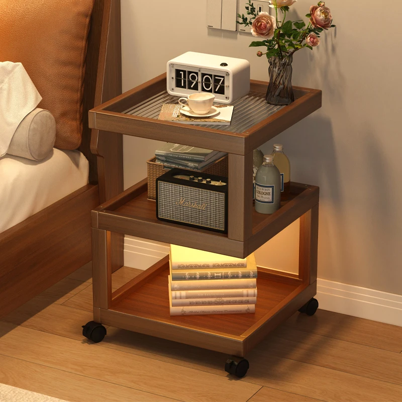 

Bedside tables are simple, modern shelves, small cabinets, household bedside storage, new rental rooms, and creative edges
