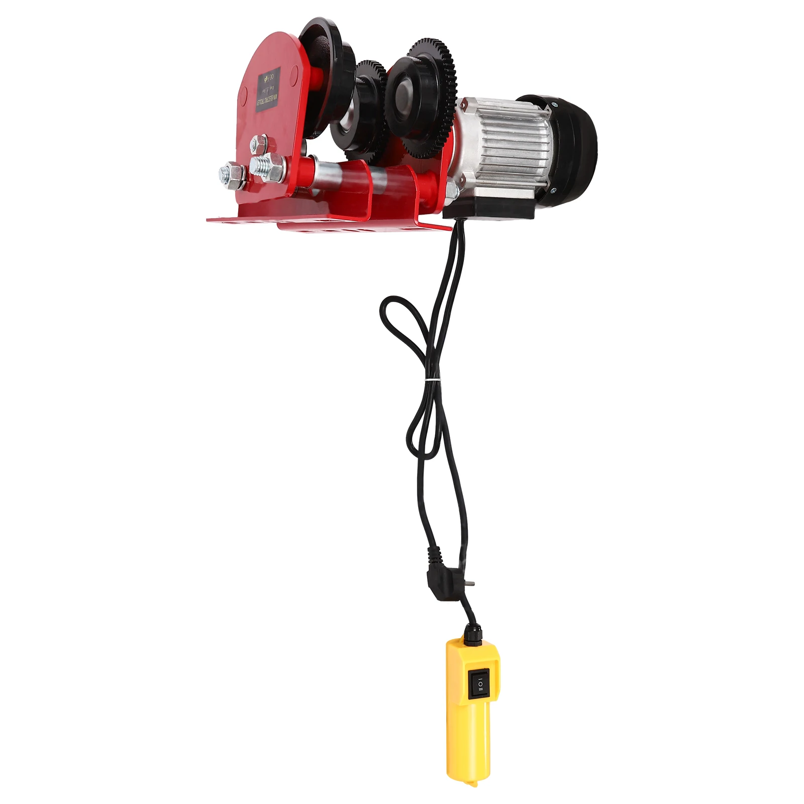 220V 370W Mini Electric Hoist Roller with Aluminum Wire Motor for the Installation of Machinery, Lifting Goods