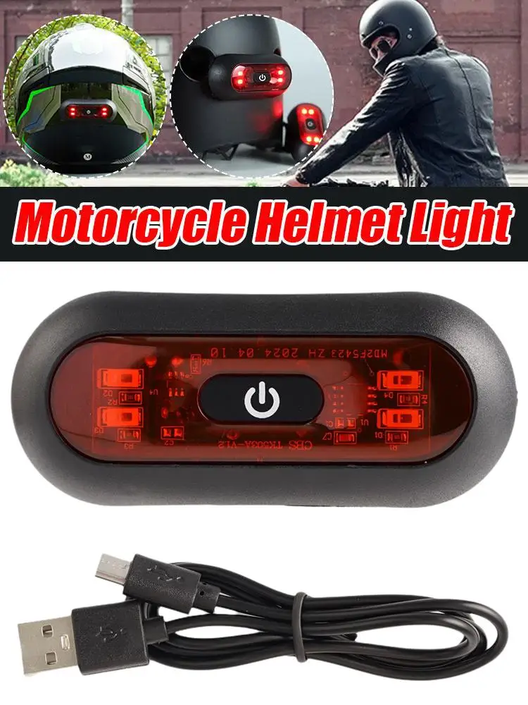 AliExpress NONE Motorcycle Helmet Warning Light USB Rechargeable MTB Bicycle Front Back Rear Taillight Safety Warning Waterproof Bicycle Lamp
