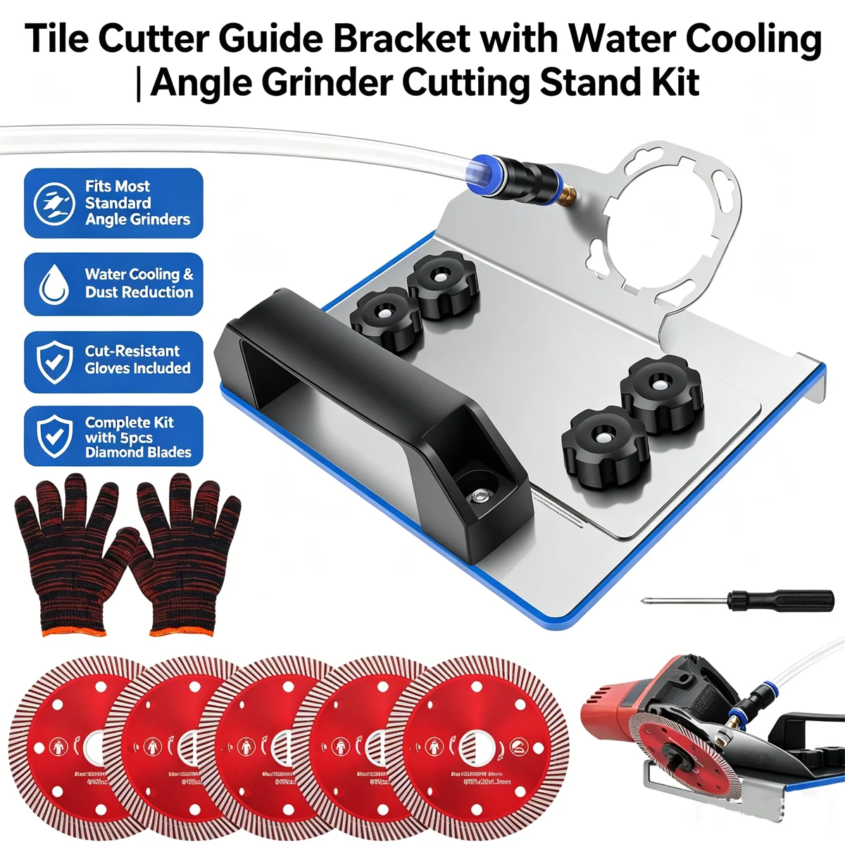 

Angle Grinder Stand for Tile 45° Chamfer Cutting Special Cutting Bracket Angle Grinding Fixed Holder Angle Grinder Tile Chamfer