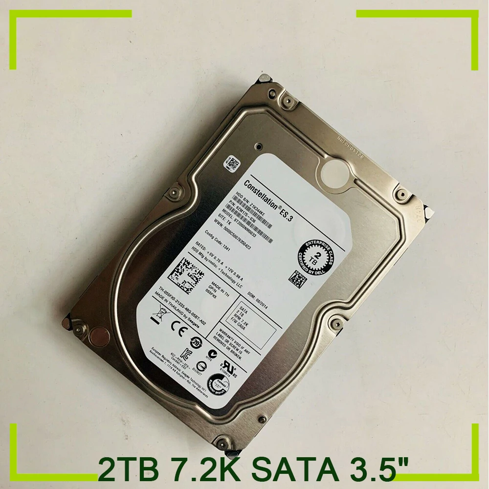 

HDD For Seagate R430 R530 R630 Server Hard Disk 2TB 7.2K SATA 3.5" 6Gb/S 128M Hard Drive ST2000NM0033 055FX5