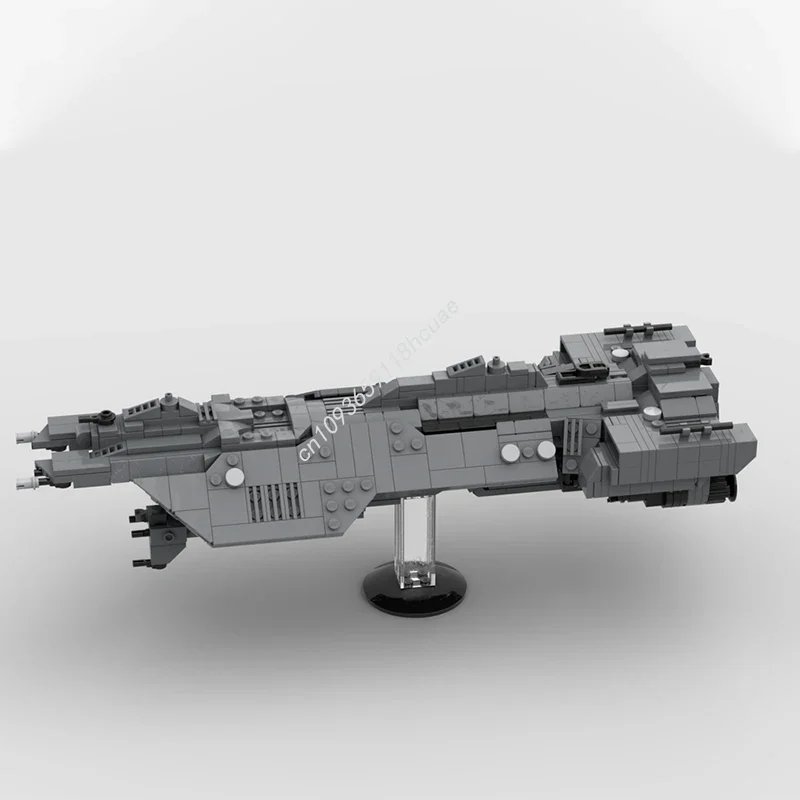 

688 деталей MOC Halo: Конструктор UNSC Spirit of Fire в миниатюрном масштабе, идеален для рождественского декора дома, DIY-поделка, отличный подарок для интерьера и витрин