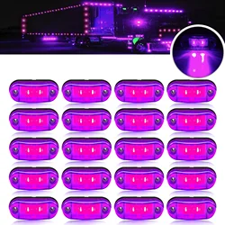 20/10/4PCS 2 Oval LED Universal Led light Side Marker Lights for Trailer Trucks Caravan Clearance Lamp Surface Mount 12V-24V