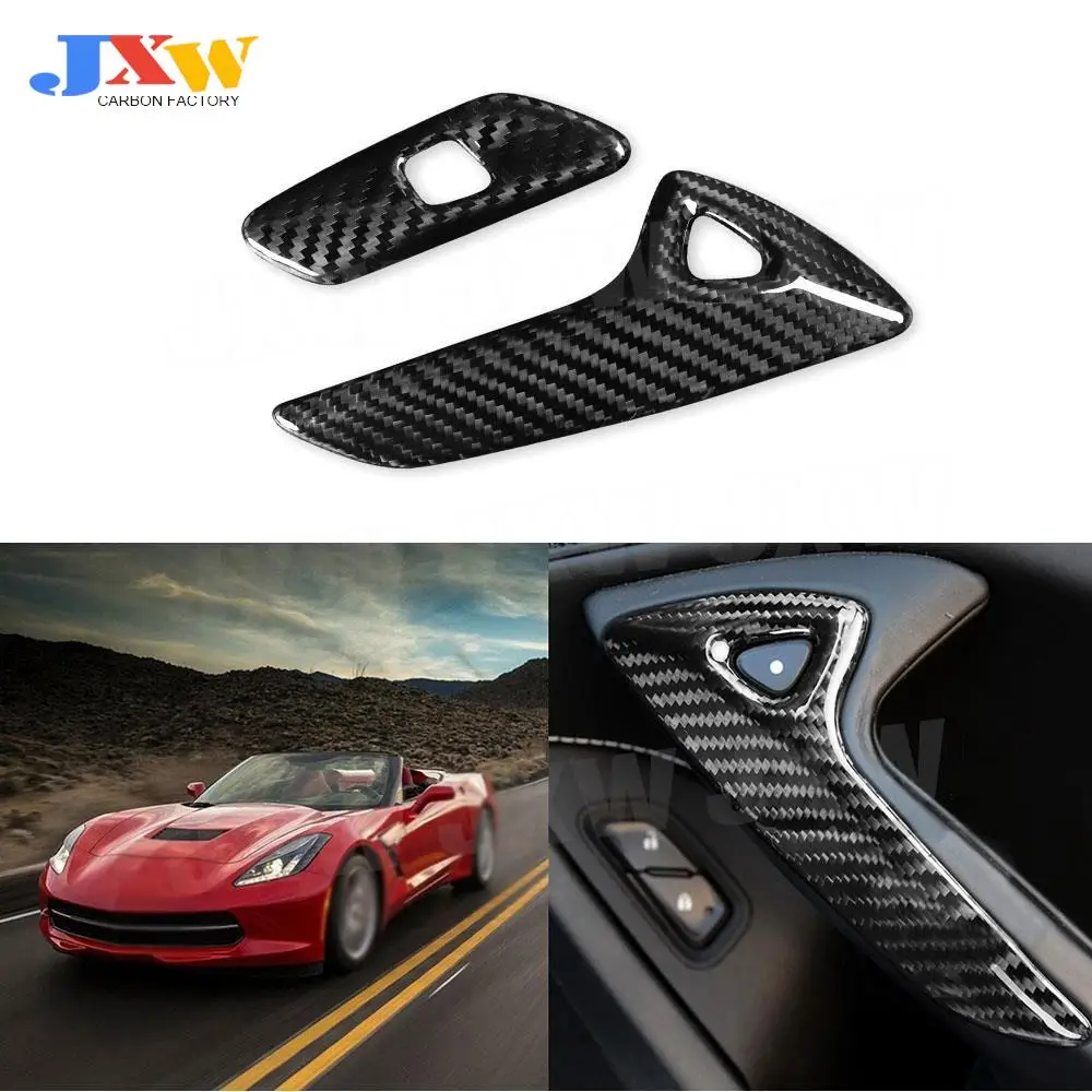 

Carbon Fiber Car Interior Door Handle Cover Decorative Parts for Chevrolet Corvette 2014-2019 Car Door Handle Car Styling