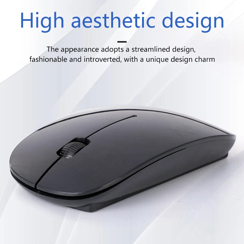 Laptop Mouse Suitable For IPhone Wireless 2.4g/bluetooth Mouse Business Office Simple 3-button Light Office Unisex Solid Color