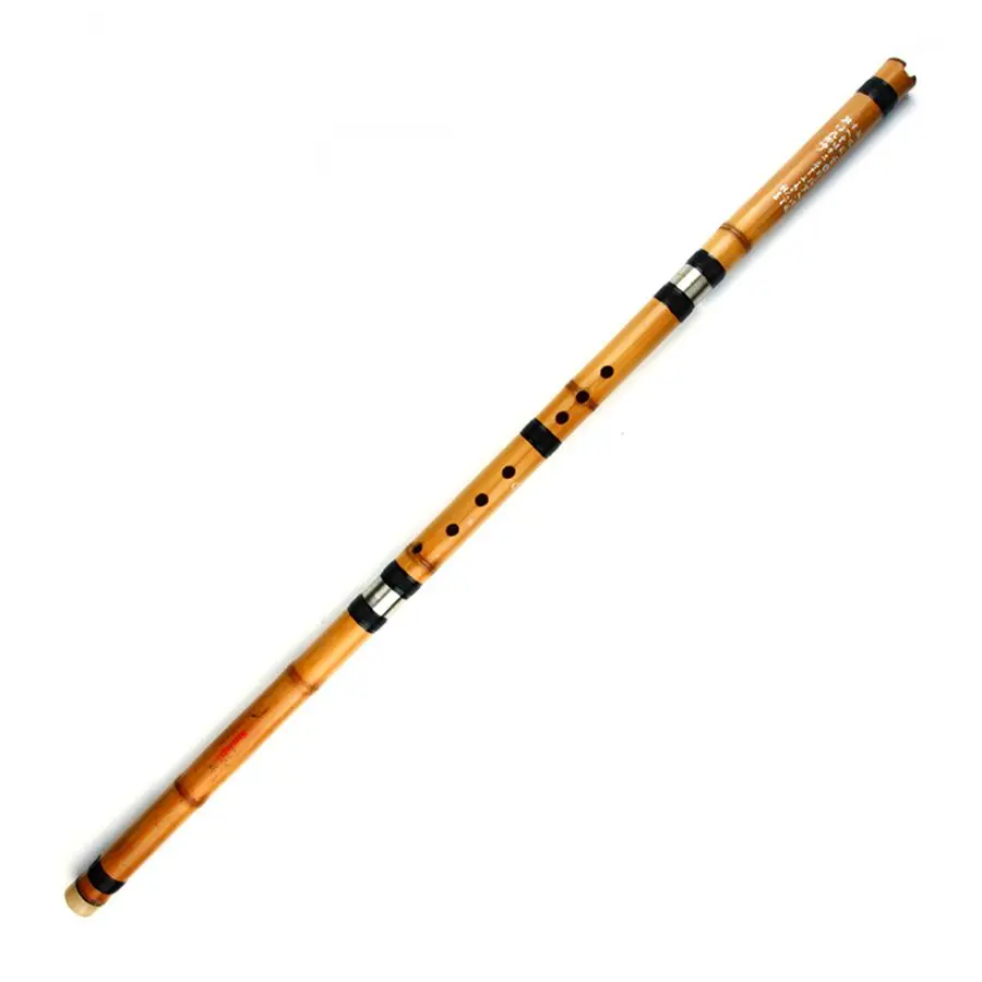 Vertical Golden Bamboo Flute Xiao Separable 3 Section Chinese Traditional Handmade Woodwind Musical Instrument Xiao