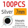 100 Piezas de Plata de 7mm
