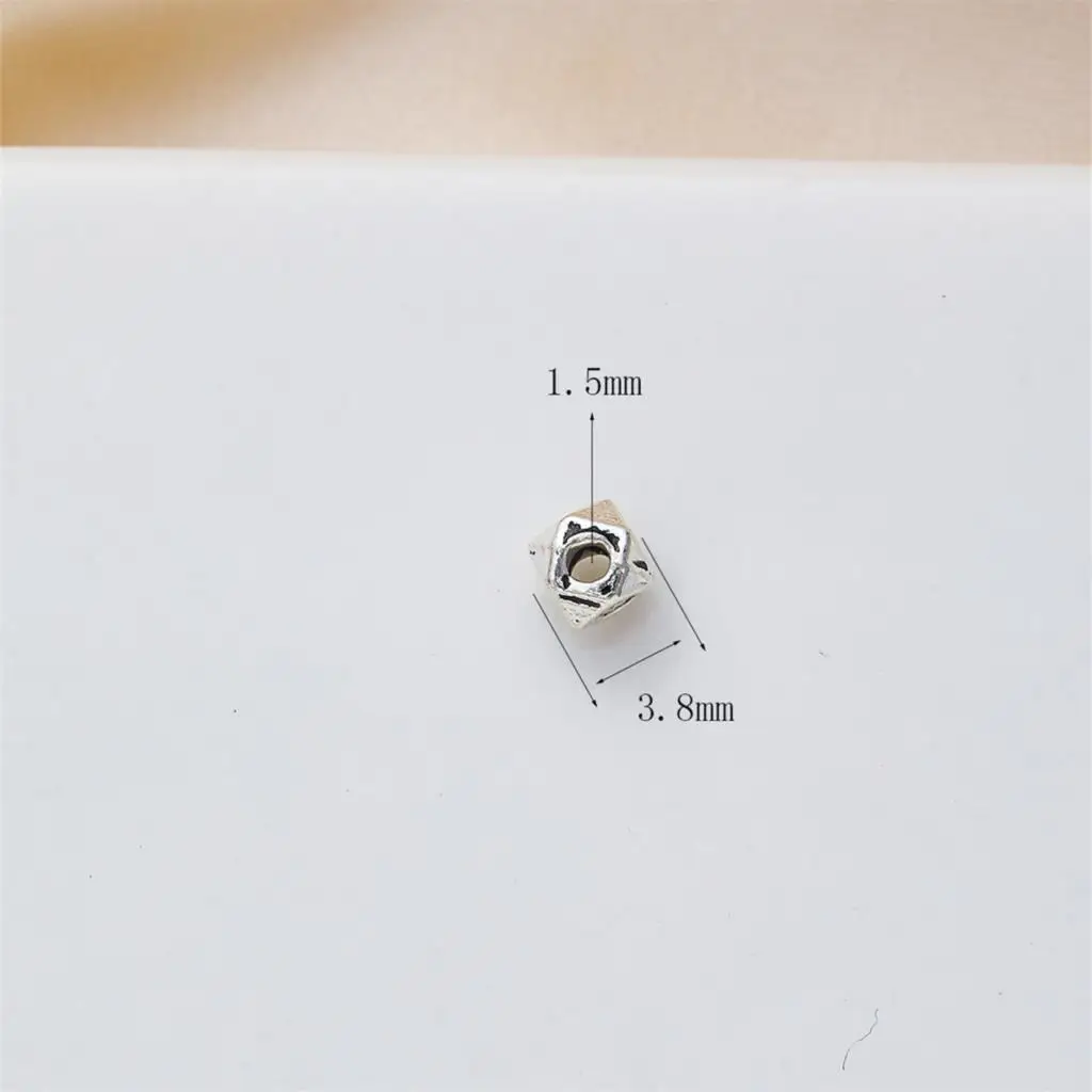 100pcs vintage silver multi sided dice DIY handmade jewelry accessories