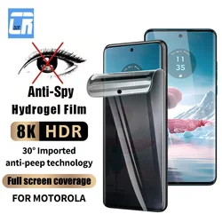 3D Privacy Anti Spy Hydrogel Film For Motorola Edge 40 30 Neo Pro Soft Curved Screen Protector For Moto Edge Plus 2023 Not Glass