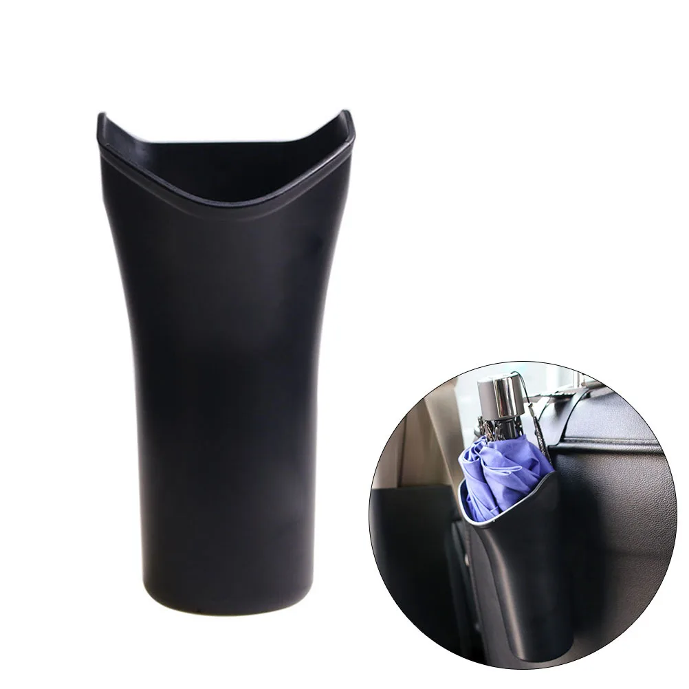 

Car Interior Umbrella Storage Bucket Black Mini Cup-Shaped Seat Back Foldable Waterproof Trash Bin Car Umbrella Holder Auto