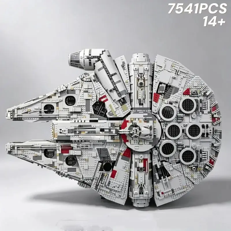 7541PCS Star Plan Luxury Spacecraft Millennium Ship Falcon Building Blocks DIY Assembly Model Festival Gifts For Adults Fans