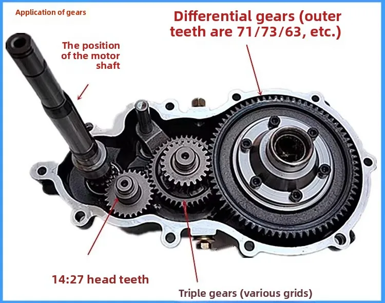 Electric Tricycle Differential Pack Gear Transmission Differential Box Cone Transmission Gear