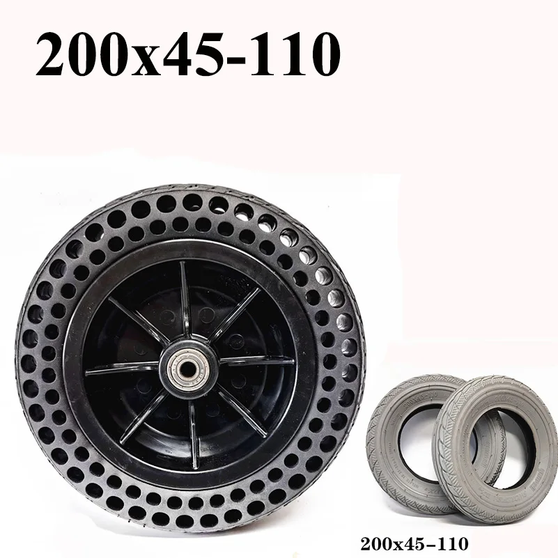 8 Inch Electric Scooter Solid Tire 8X1 1/4 200x45-110 Whole Wheel With Hub ES1 ES2 ES4 Non-Pneumatic Tire Wheel Parts