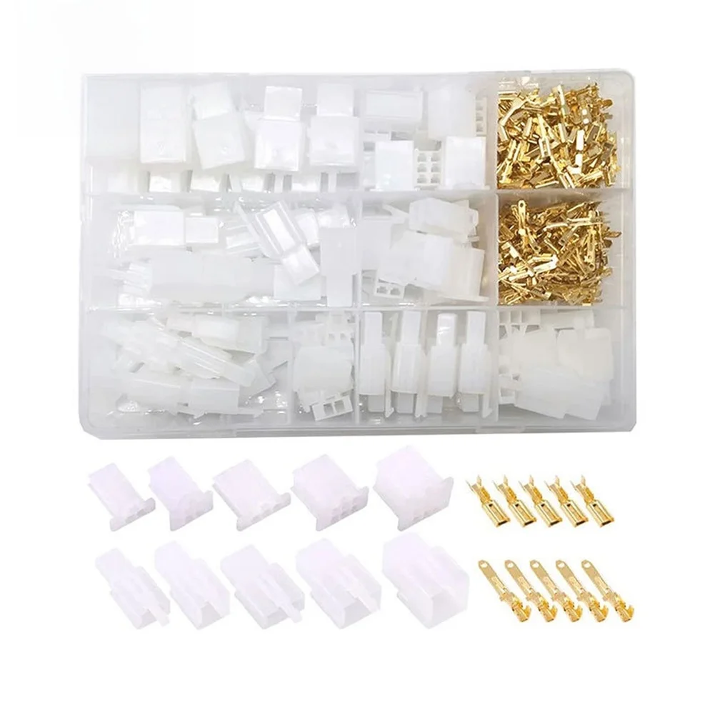 380 Piece Terminal Block Connector Set for Automotive and Motorcycle Wiring Featuring 2 3 4 6 Way Nylon Copper Terminals