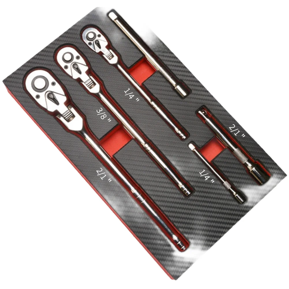 Mechanical Ratchet Wrench Set with Chromium Vanadium Construction and 72 Tooth Mechanism for Dependable for service