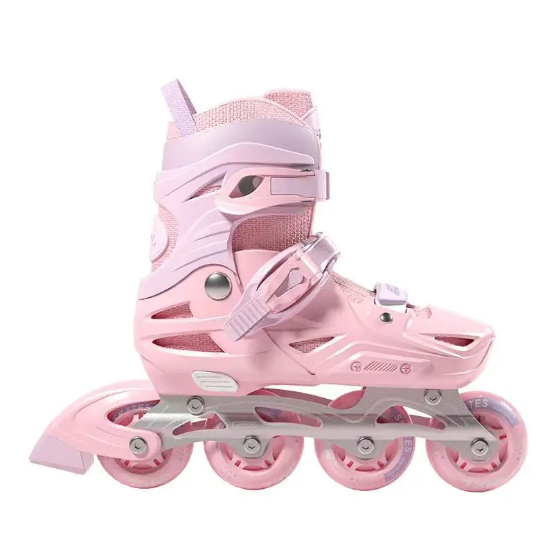 Flashing Inline Roller Skates Women Men Adjustable Size 4 Wheels Shoes For Boys Girls Beginner Skating Sneakers