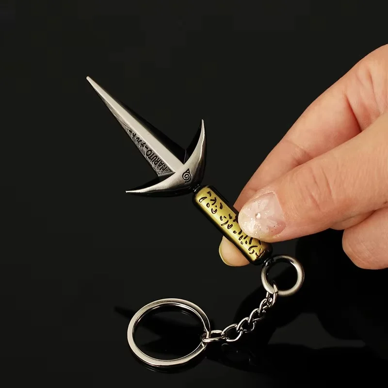 Naruto Weapon Namikaze Minato Ninja Kunai Anime Peripheral 9cm Metal Katana Samurai Sword Model Accessories Keychains Toys Gifts