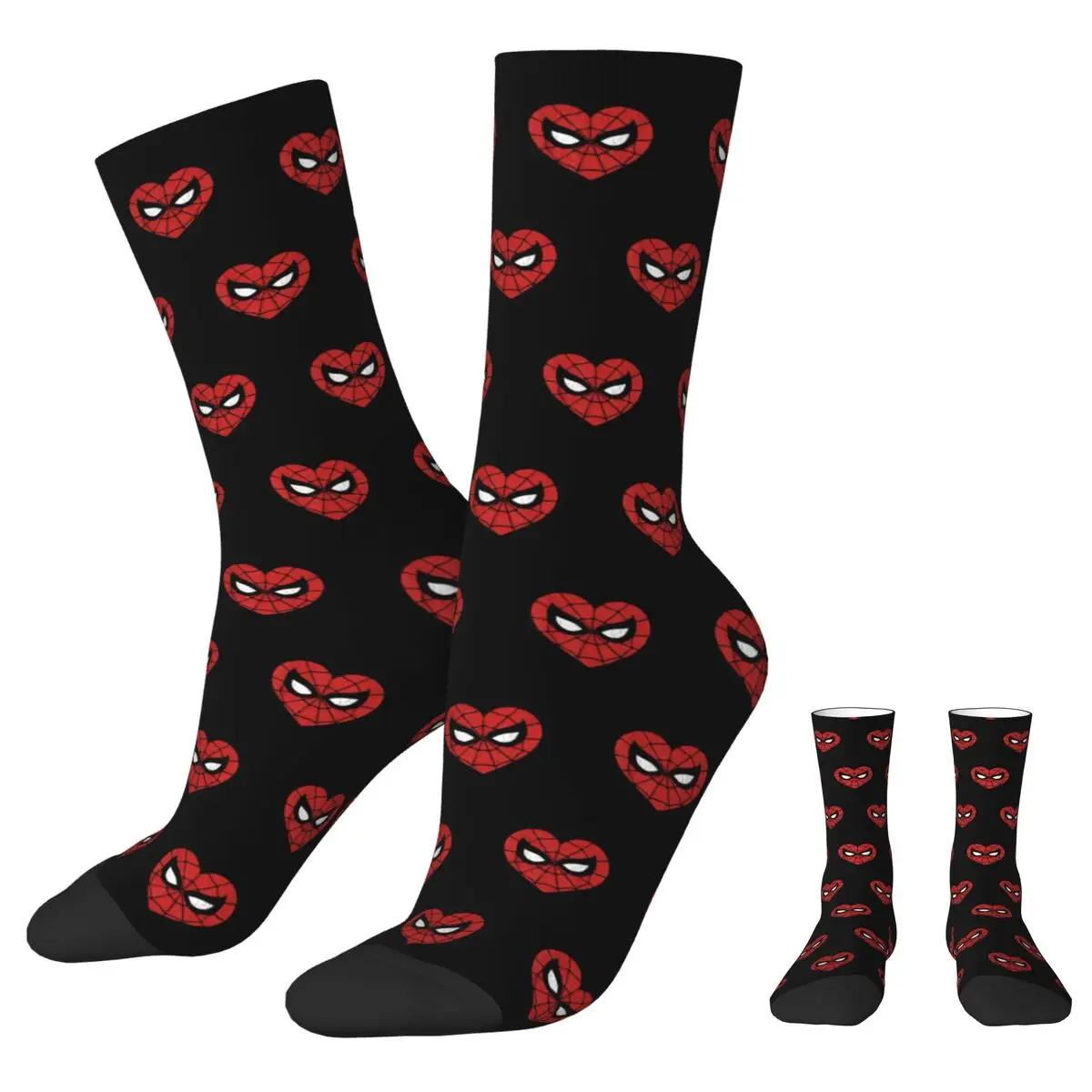 Official Spider-Man Face Sock Fashion Men Socks Harajuku Valentine's Heart Logo Sport Women's Socks Spring Summer Autumn Winter