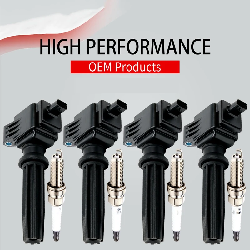 

4X катушка зажигания + свеча зажигания для Ford Fusion Focus Lincoln 2,0 л 2,3 л UF670 автомобильные детали система зажигания автомобильная катушка зажигания