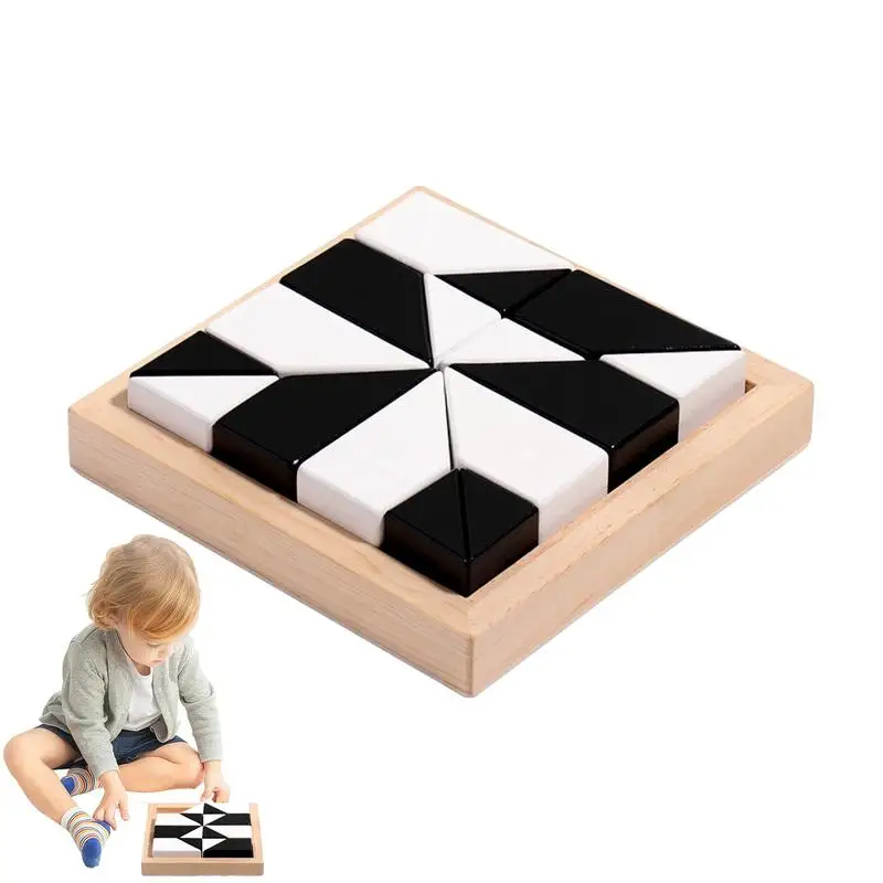 Houten puzzel Speelgoedvorm Cognitie Hersenspellen voor kinderen Houten legpuzzels Speelgoed voor kinderen Houten blokpuzzels