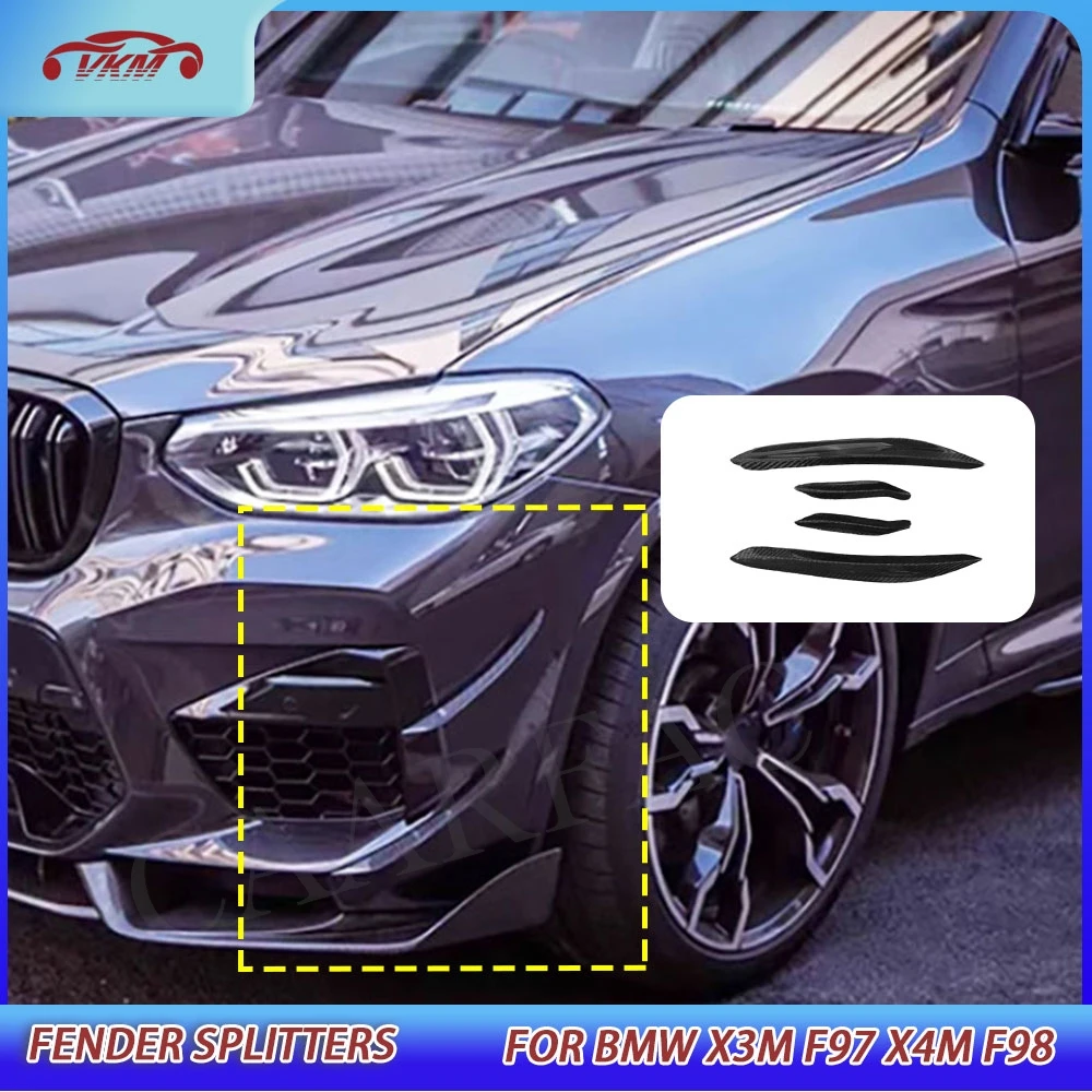 pare-chocs-avant-en-fibre-de-carbone-seche-garnitures-d'aeration-canards-ailerons-separateurs-kits-de-carrosserie-pour-bmw-x3m-f97-x4m-f98-2019-2022-frp