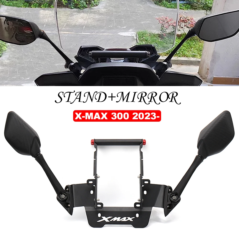 22mm Motorcycle Rearview Mirrors Stand GPS Navigation Bracket Phone Holder For Yamaha XMAX300 X-MAX 300 XMAX 300 X-max 300 2023