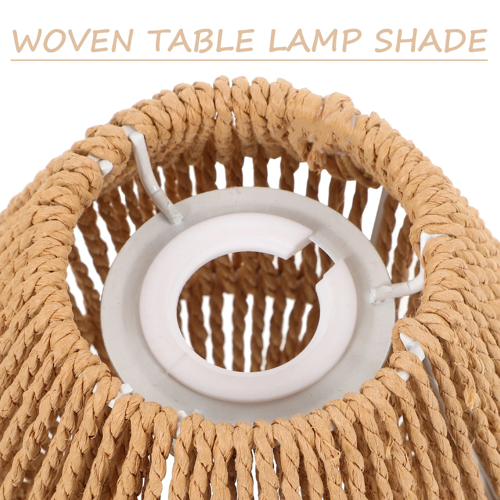 

Paper Rope Lampshade Vintage Rustic Hanging Light Cover for Dining Kitchen Bedroom Cafe Bar Ceiling Lamp Shade