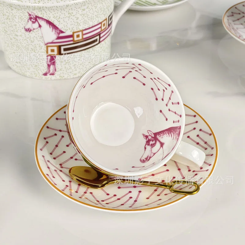 

Веселая серия, набор для послеобеденного чая, легкий роскошный европейский кофейный фарфор, высококачественная кофейная чашка, чайник, набор, оптовая продажа