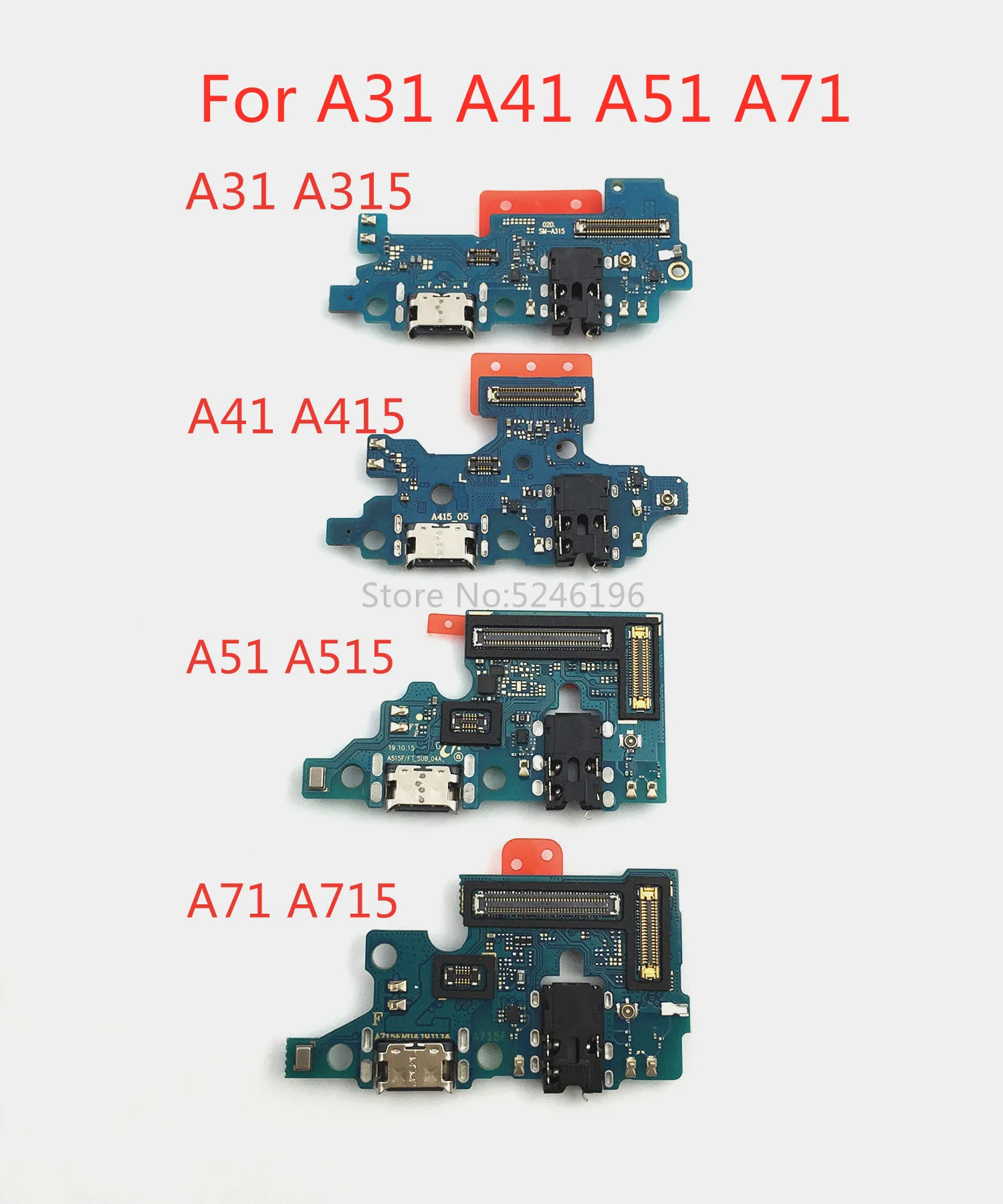 

1pcs USB Charging Port Charger Base For Samsung Galaxy A31 A315 A315F A41 A415 A415F A51 A515 A515F A71 4G A715 Replace Part