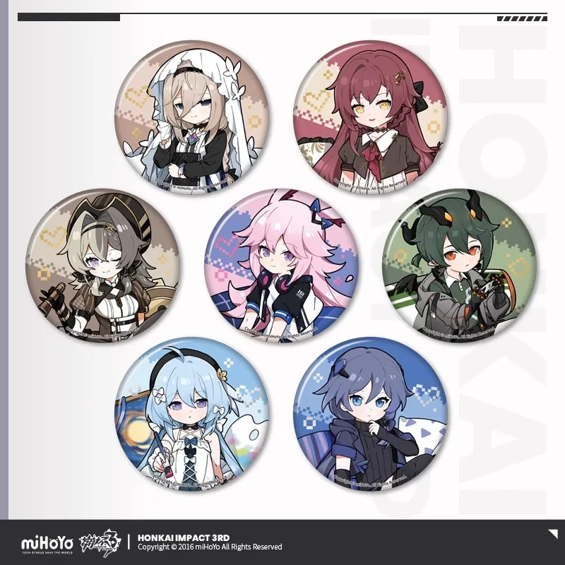 

Официальный HonkaiImpact3 Littlest Young Jae серии жести, значок с эффектом, аксессуары, периферийные устройства в стиле аниме, подарки