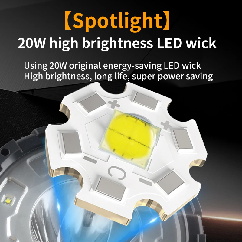 High power LED charging floodlight, super bright rechargeable, multi-functional outdoor night fishing searchlight