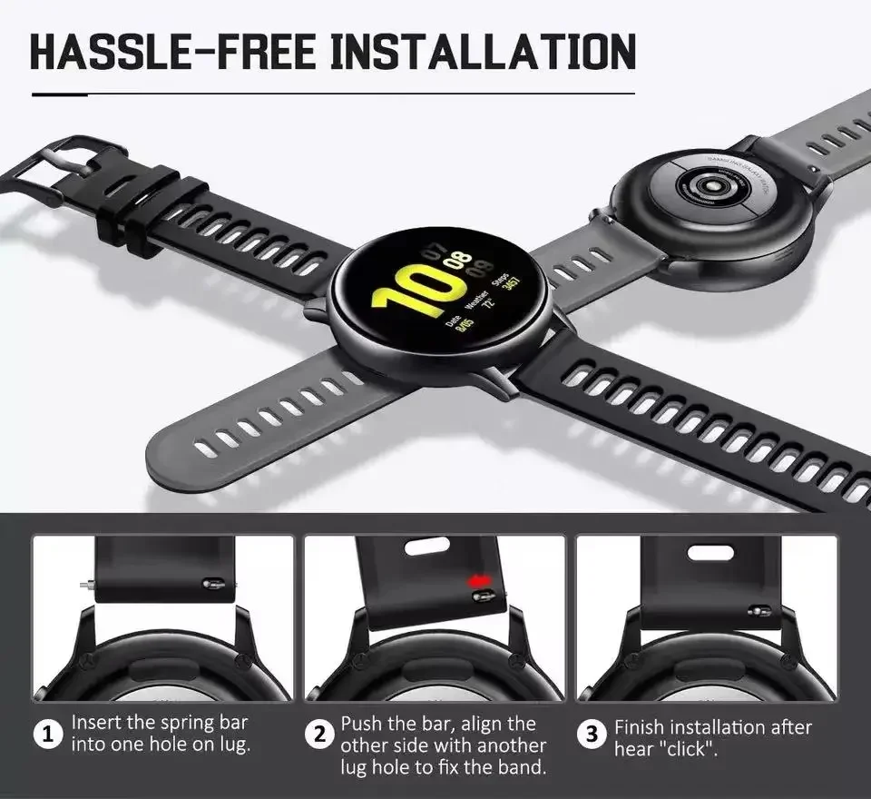 Pulseira de silicone de 22mm 20mm para redmi watch 5 active/lite pulseira macia de fácil ajuste para huawei watch GT5-4/gt5 pro 46mm correa