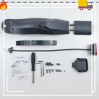 Scooter Fenders Rear Mudguard Tail Light Kit With License Plate Flap For Xiaomi Electric Scooters, M365/PRO, White Durable