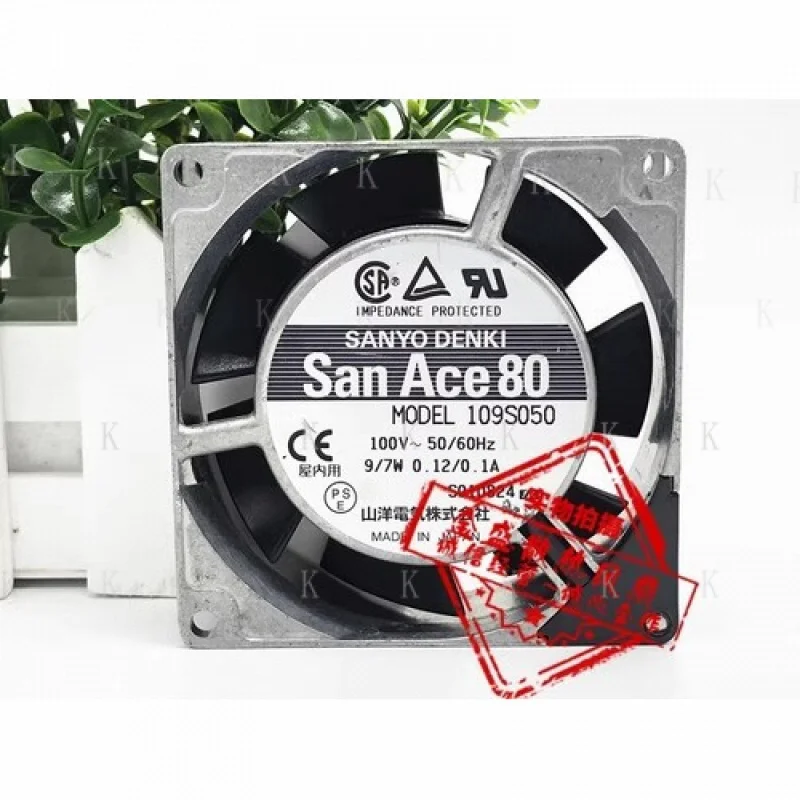 

C ДЛЯ Sanyo 109S050 8025 AC100V 9/7W 8CM Охлаждающий вентилятор переменного тока с алюминиевой рамой