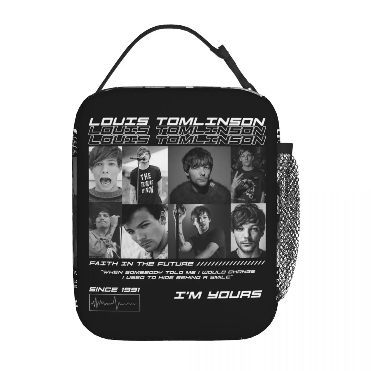 Louis Tomlinsons Singer Music Merch bolsas de almuerzo aisladas para almacenamiento al aire libre, cajas de comida, fiambrera térmica portátil