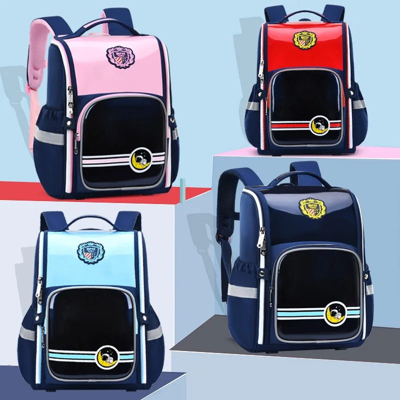 Children Students 6-12 Year Old British Style Large Capacity Schoolbags New Girl Boy Lightweight Fashion Astronaut PU Backpacks