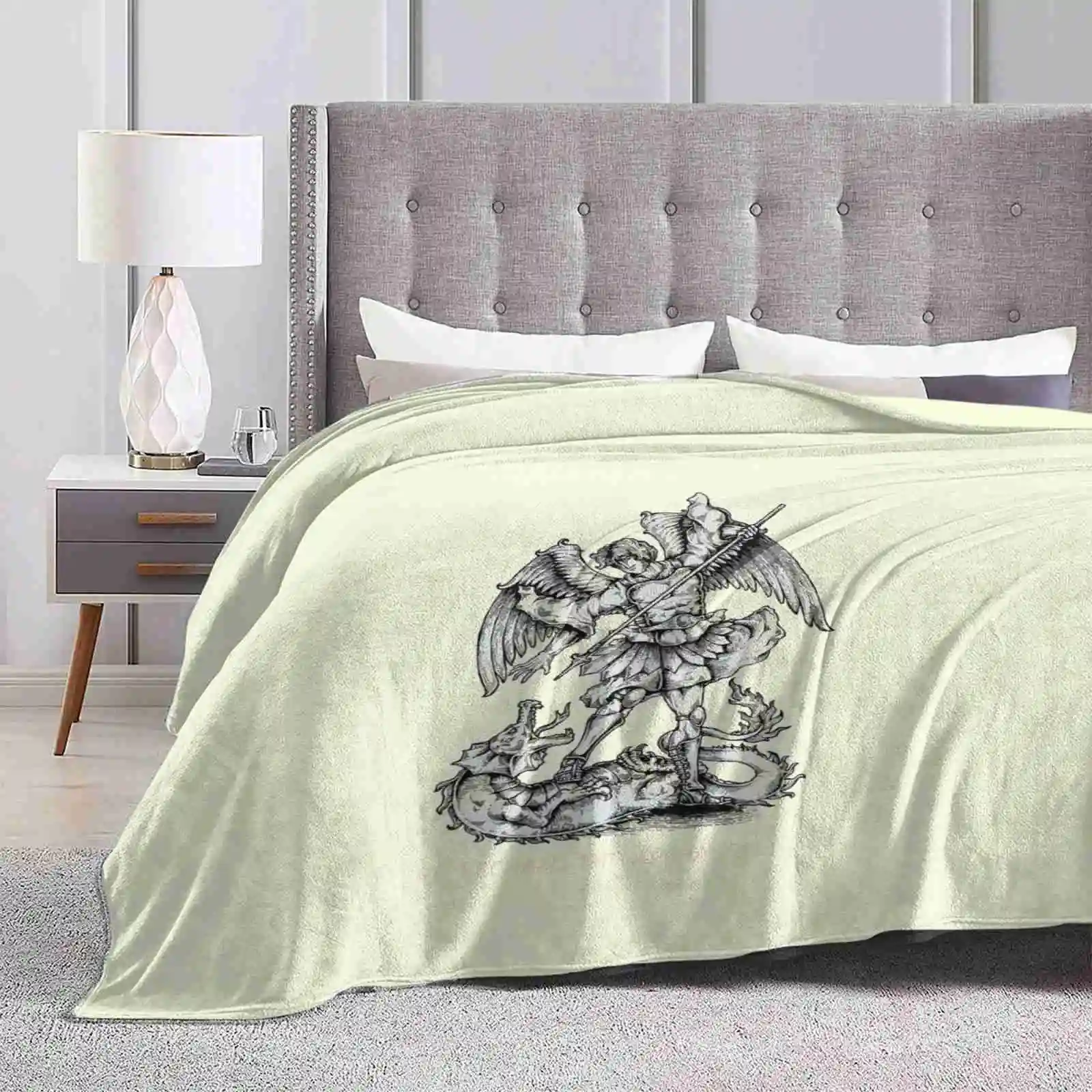 St Michael The Archangel , St Michael Archangel , Saint Michael All Sizes Soft Cover Blanket Home Decor Bedding Saint Michael