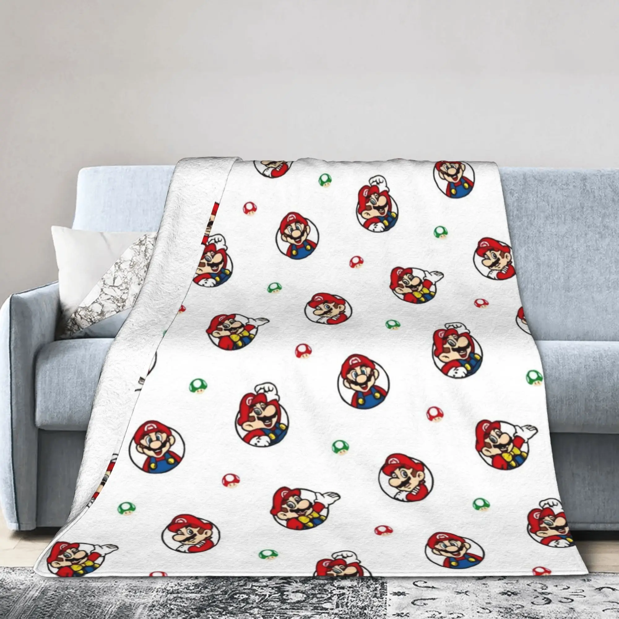 

Marios Blankets Plush Vintage Soft Throw Blankets for Home Textile Decor Blankets