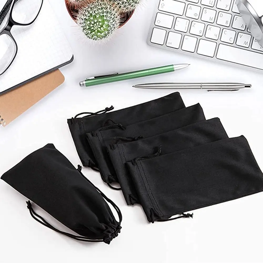 Drawstring Bag Simple Sunglasses Bag Soft Microfiber Glasses Pocket Sun Glasses Pouch Women Men