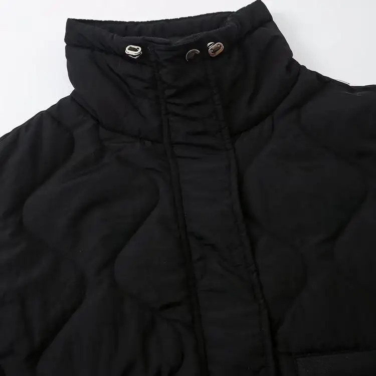 ZBZA-Chaqueta de aodón a la moda para mujer, ropa de abrigo de estilo urbano, abrigo versátil a prueba de viento de manga l...