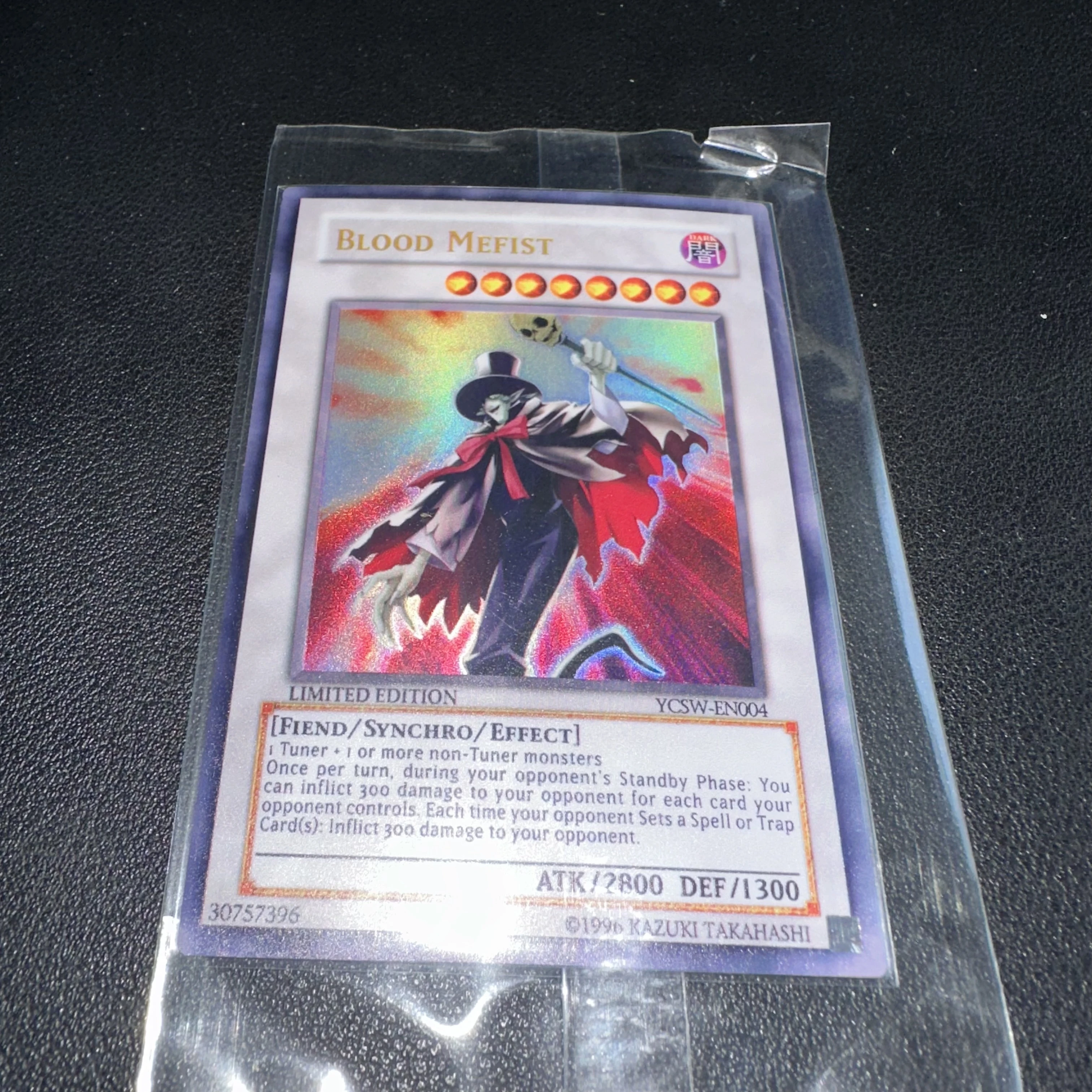 Yu-gi-Chaînes PSER OCG/TCG/YCSW-EN004/BlooD MEFIST cadeau pour enfants anglais/japon Collection personnaliser carte NotOriginal