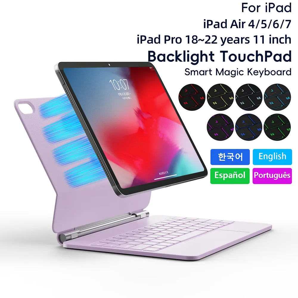 

Волшебная клавиатура для iPad Air 4 Air 5 Air 6 Air 7 11-дюймовый чехол для iPad Pro 11-дюймовый 2018-2022 поколения Smart Cover