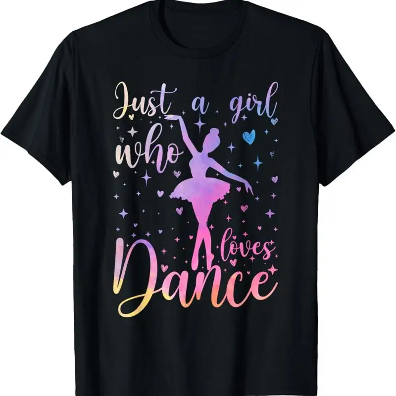 Camiseta fofa apenas uma garota que ama a amante da dança